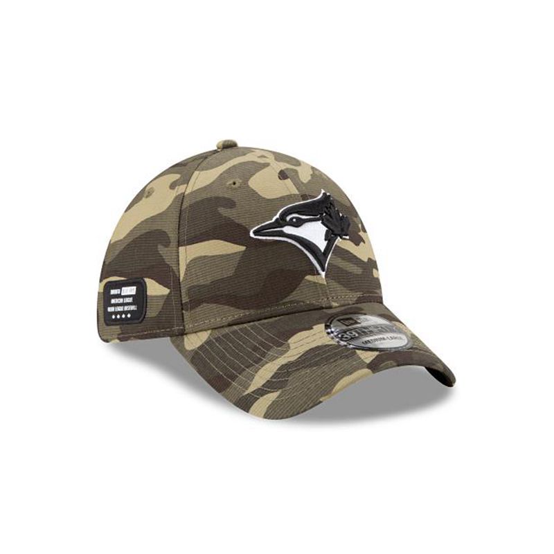 MLB Toronto Blue Jays Armed Forces Weekend 39Thirty Stretch Fit (RMN8194) - Green New Era Caps